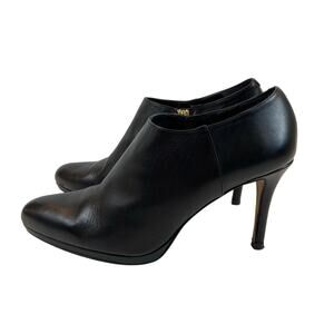 L.K. Bennet London Black Leather Platform Bootie Size 40 / US Size 10